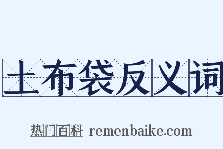 土布袋反义词是什么意思的图片